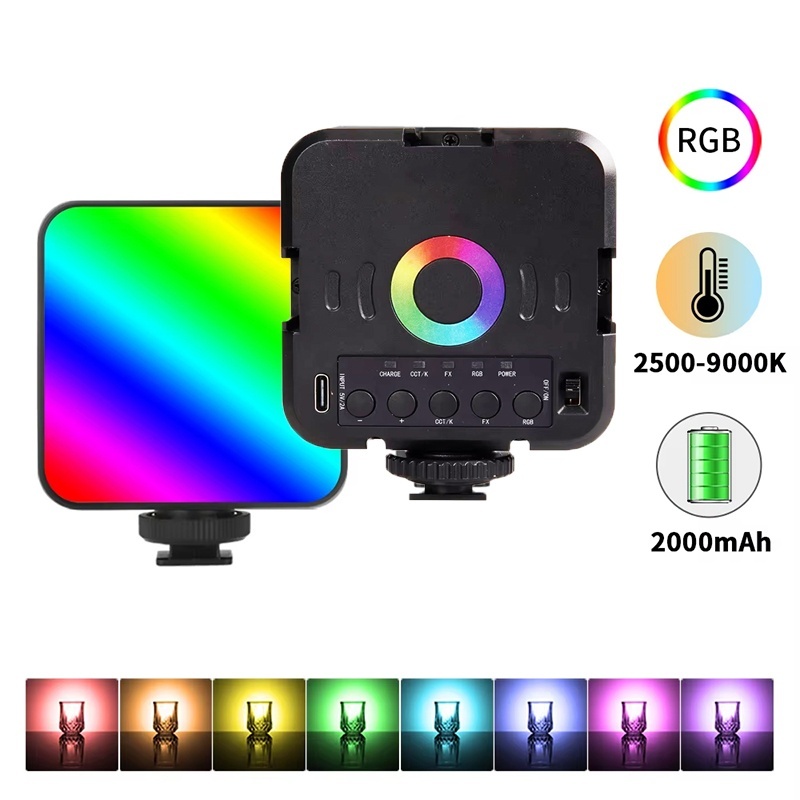 Photography Lighting Rgb - Mini luz de vídeo RGB portátil