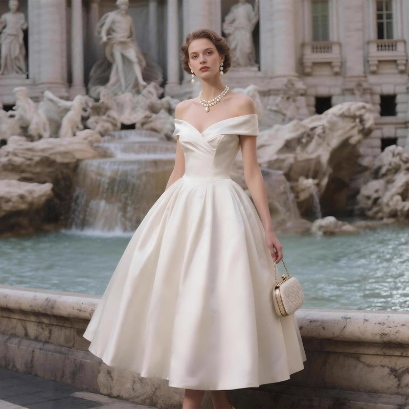 Photography Lighting Style - Vestido de novia blanco sin tirantes,