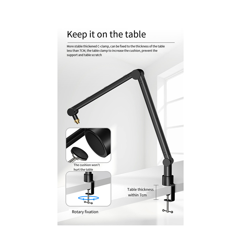 SYDS Soporte de micrófono ajus - Boom Arm Stand reseña y precio