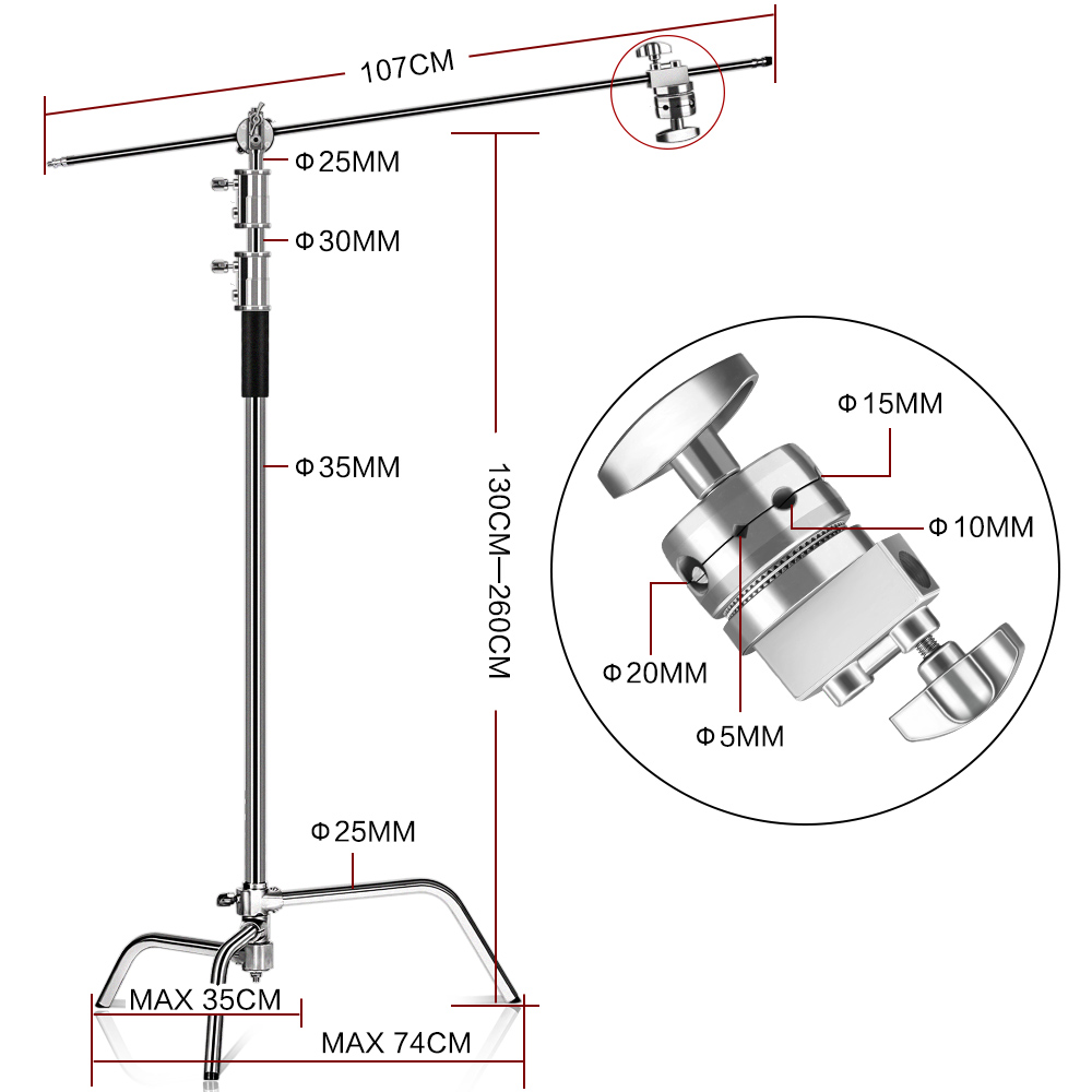 Soporte de fotografía con sopo - Boom Arm Stand reseña y precio
