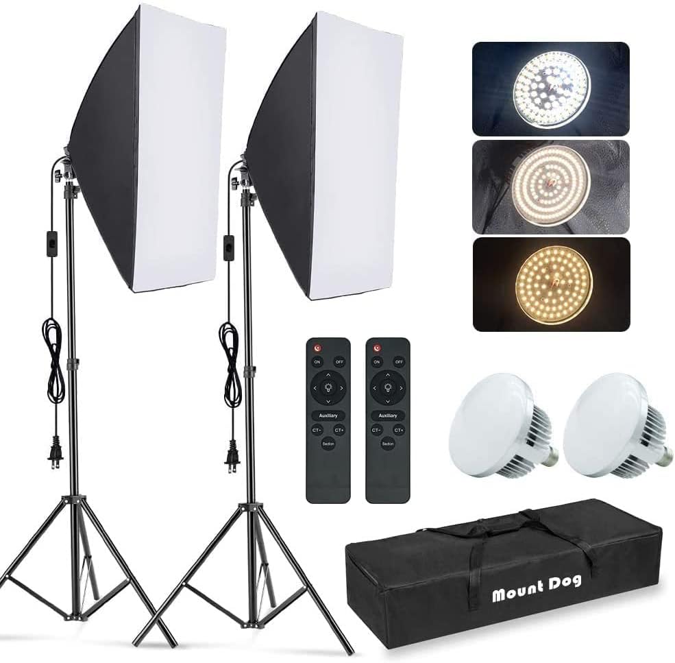 Kit de iluminación con caja de - Photography Lighting Continuous reseña y precio