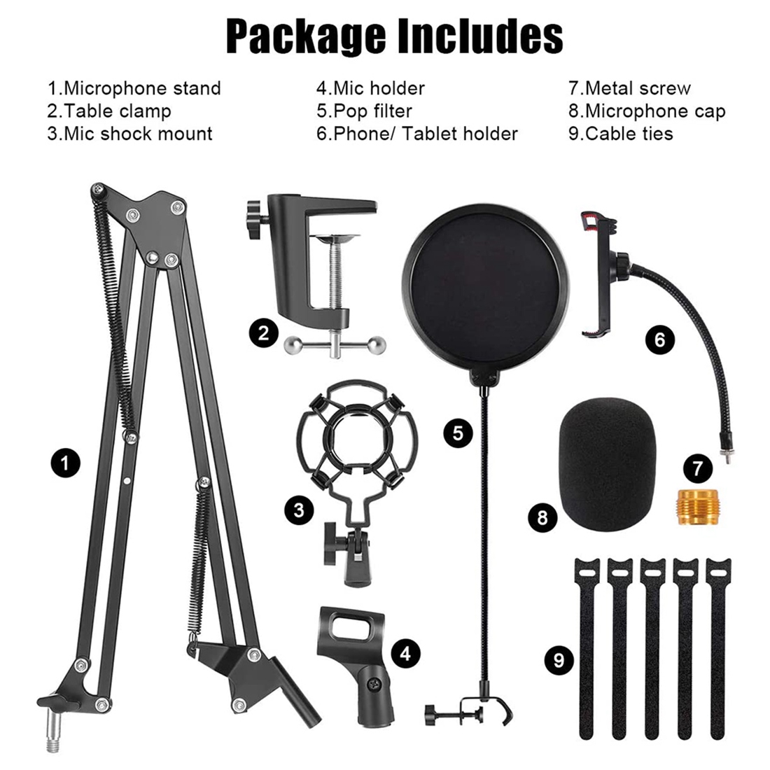 Soporte para micrófono NALFI,  - Boom Arm Stand reseña y precio