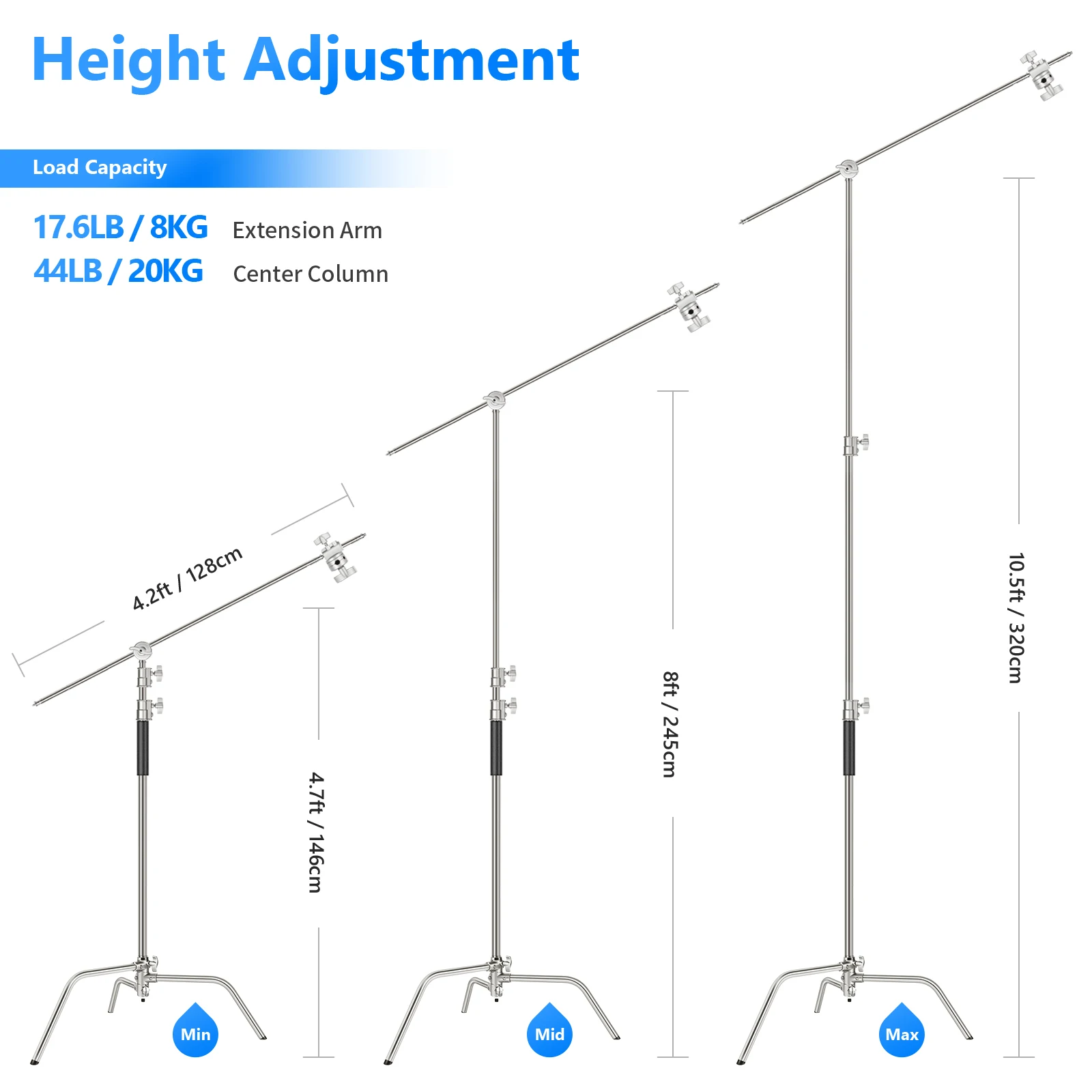 NEEWER Pro Soporte C de Acero  - Boom Arm Stand reseña y precio