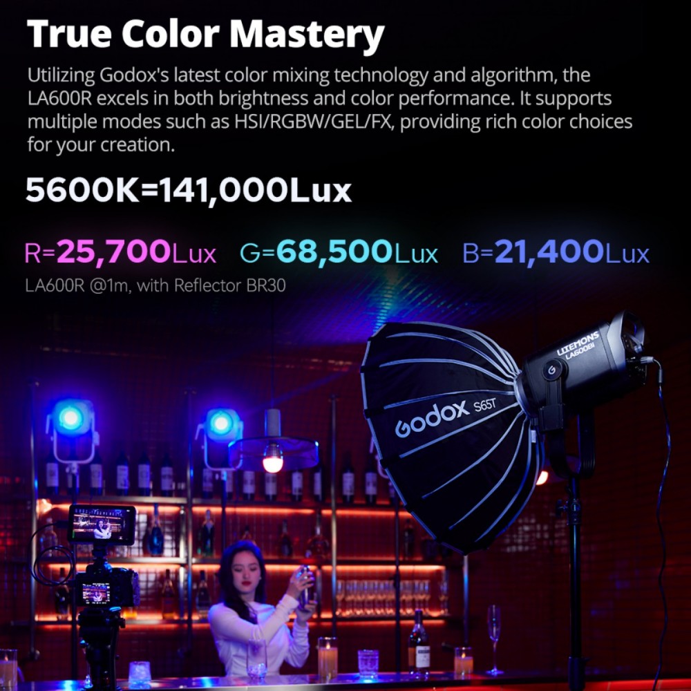 Luz LED Godox LITEMONS LA600Bi - Photography Lighting For Portraits reseña y precio